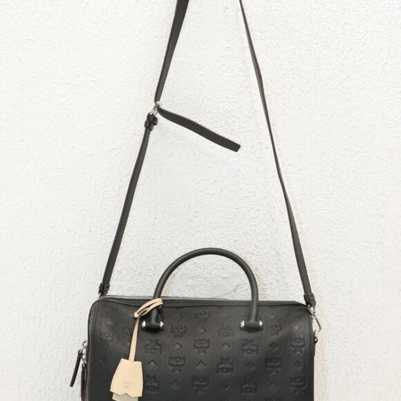 MCM Calfskin Ottomar Monogram Essential Boston Bag - Picture 11 of 15